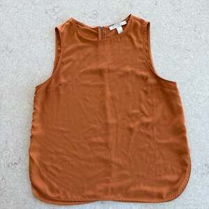 Forever 21 Contemporary Rust Orange Sleeveless Back-Zip Shell Tank Top